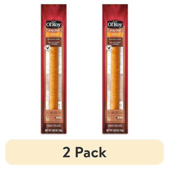 (2 pack) Ol' Roy Chicken Stick, 0.63 oz, Dry Training Treats for Any Size Dogs, 1 Count