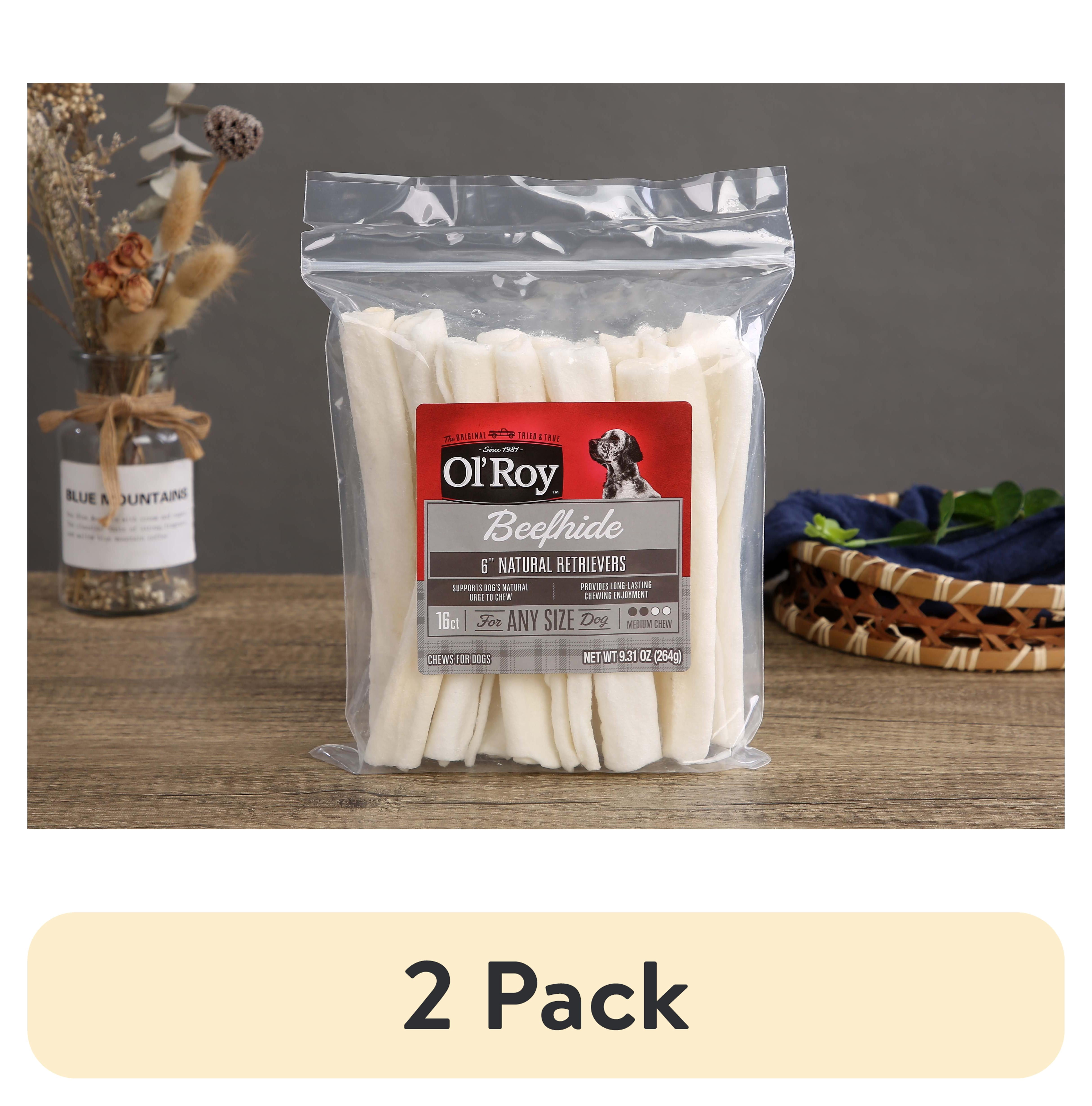 (2 pack) Ol' Roy 6-inch Retrievers Rolls Natural, 16 Count