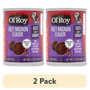 (2 pack) Ol' Roy Filet Mignon Flavor Cuts in Gravy Wet Dog Food, 13.2 oz Can