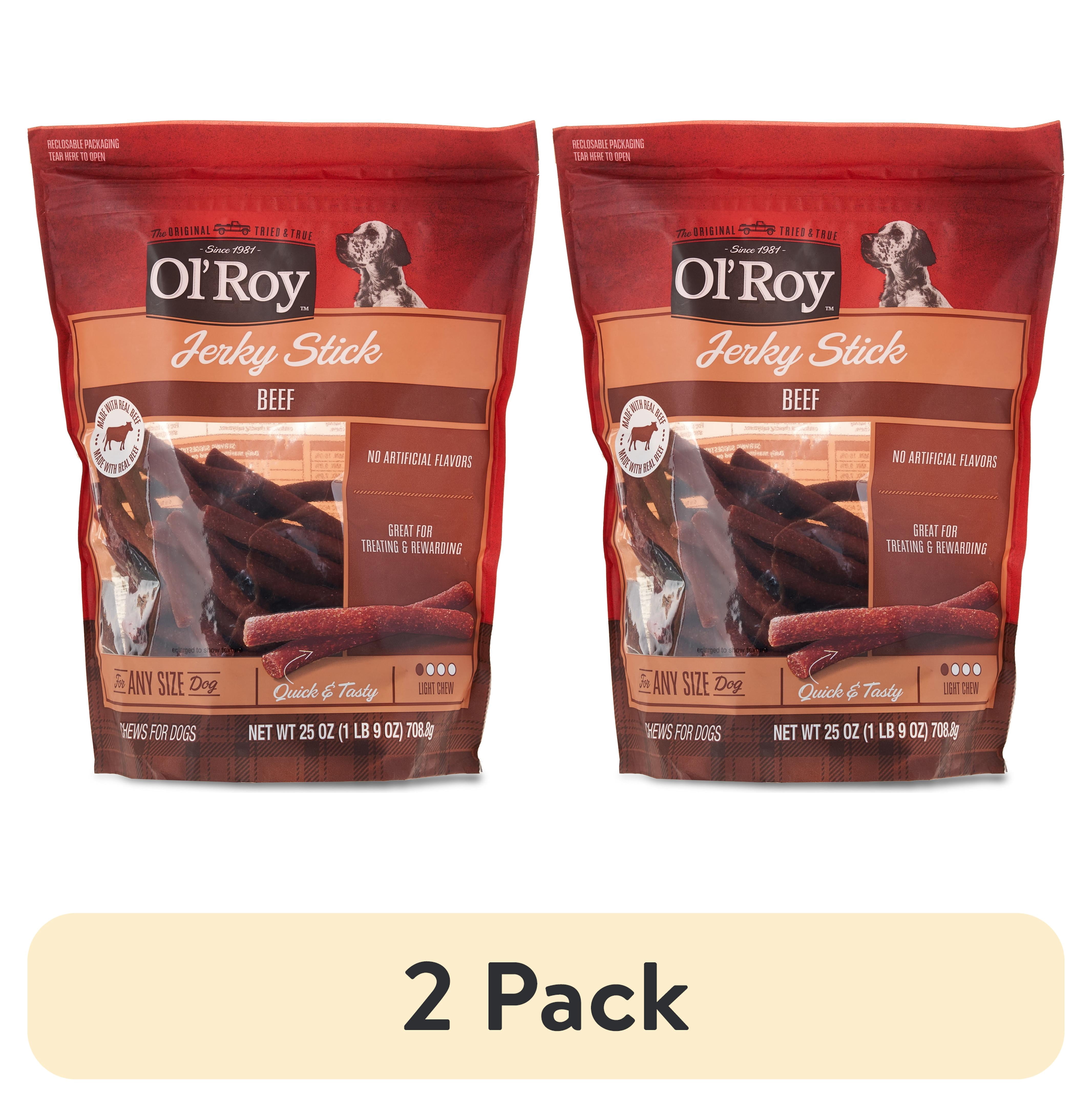 (2 pack) Ol' Roy Jerky Sticks, Beef, 25 oz