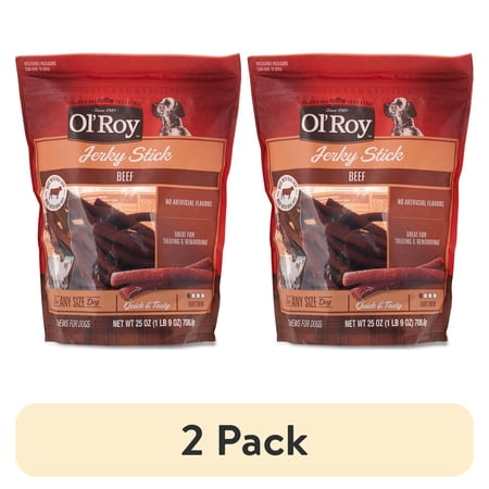 (2 pack) Ol' Roy Jerky Sticks, Beef, 25 oz