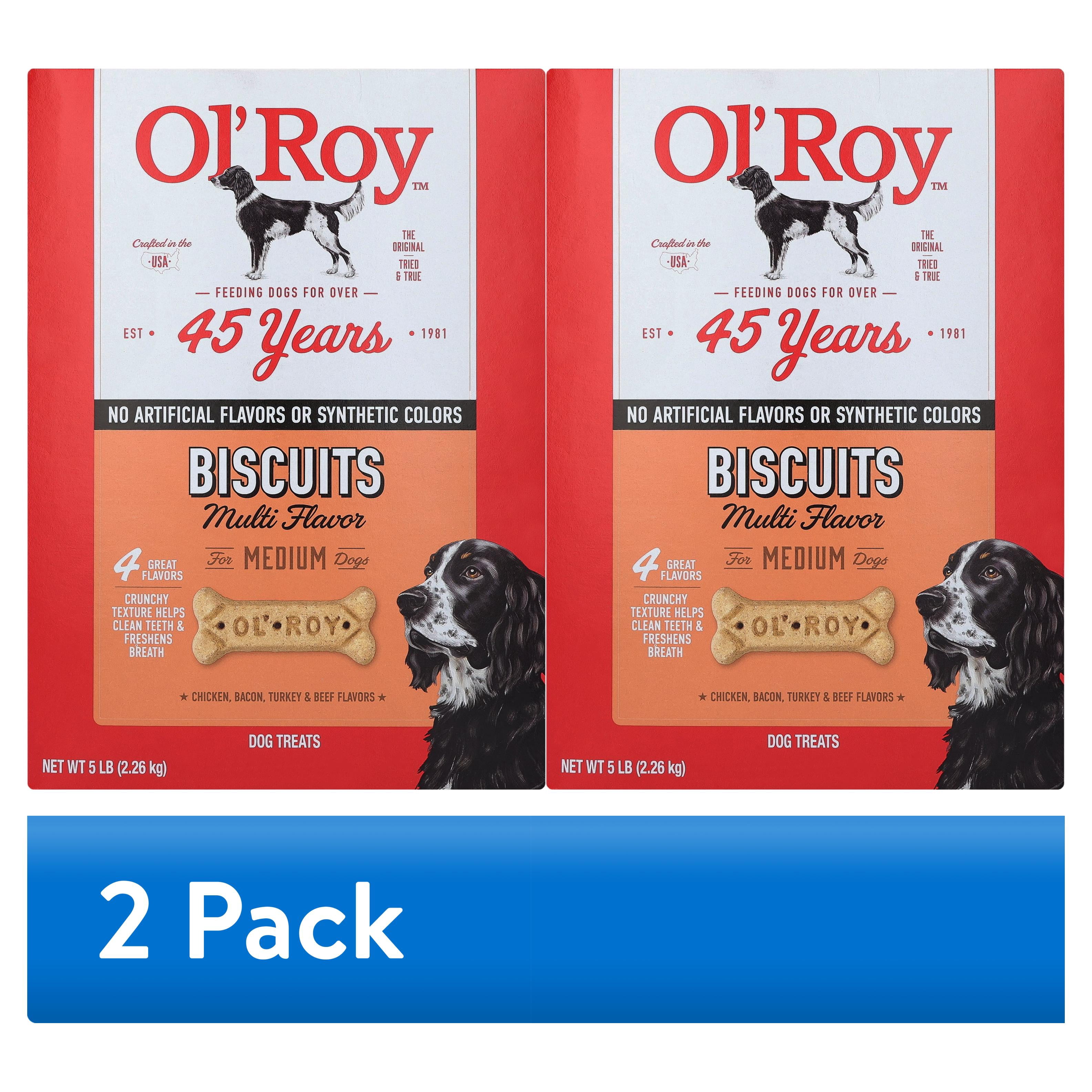 (2 pack) Ol' Roy Multi Flavored Biscuits for Medium Dogs, 5 lb Box
