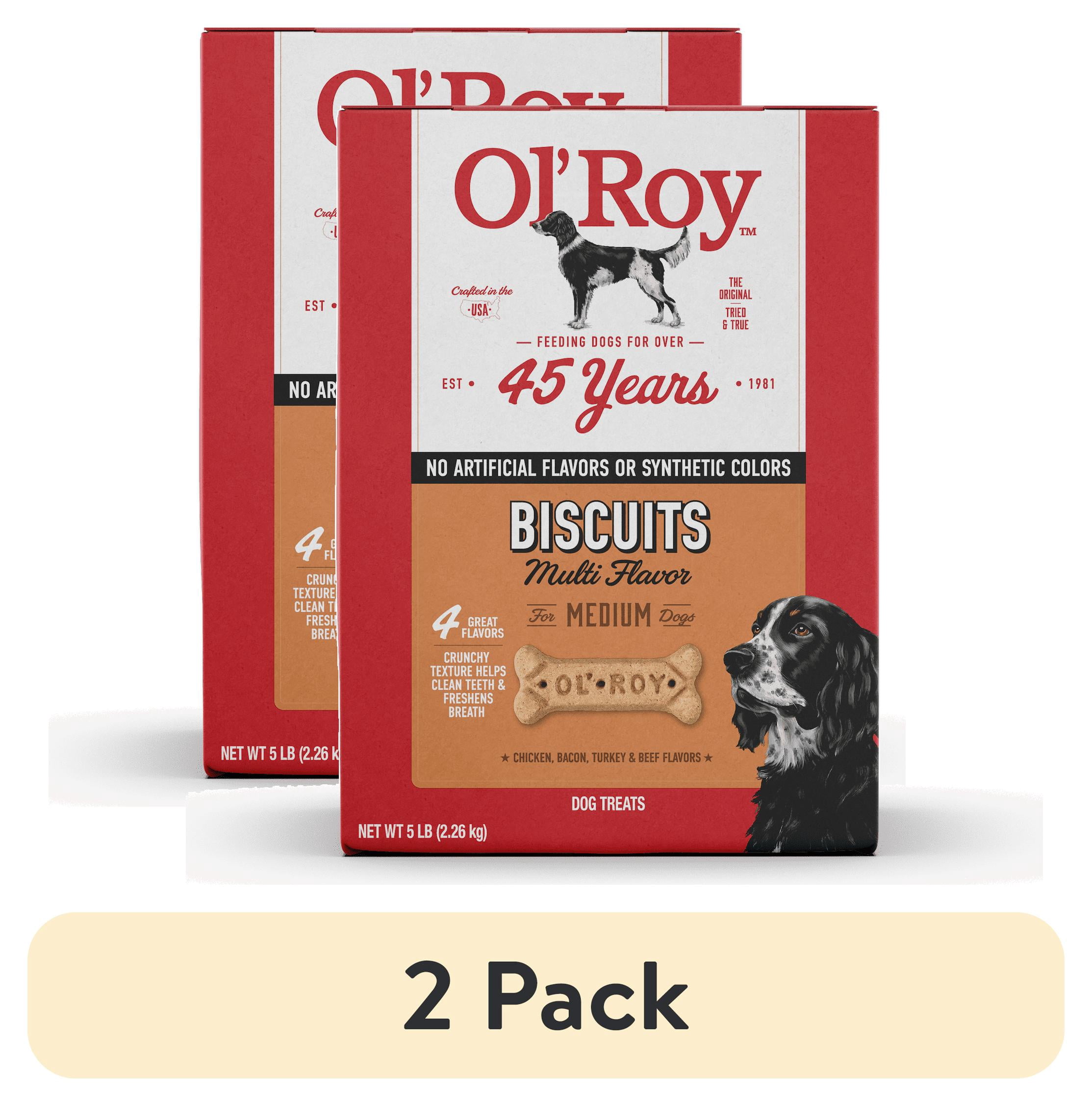(2 pack) Ol' Roy Multi Flavored Biscuits for Medium Dogs, 5 lb Box