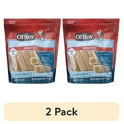 (2 pack) Ol' Roy Munchy Bone Dog Treats, Bacon and Cheese Flavor, 20 oz, 7 Count