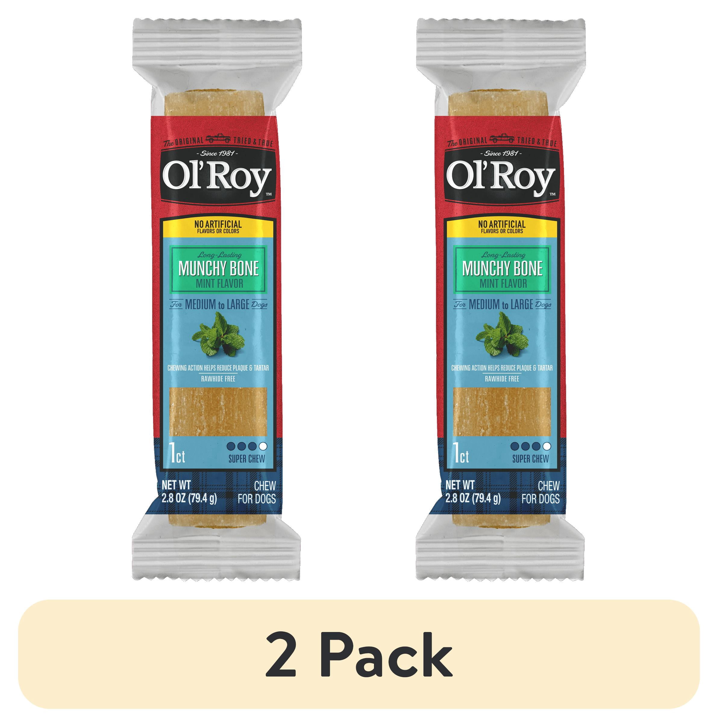 (2 pack) Ol' Roy Munchy Bone Mint, 2.8 oz, 1 Count