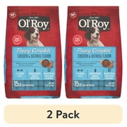 2 pack Ol Roy Puppy Complete Chicken Flavor Dry Food for Puppies, 15 lbs