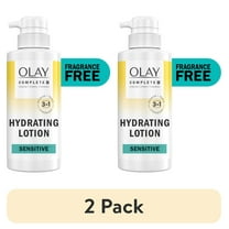 (2 pack) Olay Complete Hydrating Lotion Fragrance-Free, 10.1 fl oz, 3-in-1 Nourishing Face Moisturizer for All Skin Types with Vitamin B3, Vitamin E, and Ceramides