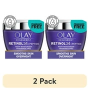 2 pack OLAY REGENERIST Retinol 24 Night Cream, Anti-Aging Moisturizer, Fragrance-Free, Non-Greasy, Triple Collagen Peptide