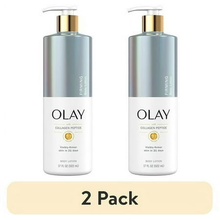 (2 pack) Olay Firming Body Lotion, Hydrating, Collagen, Pump 17 fl oz