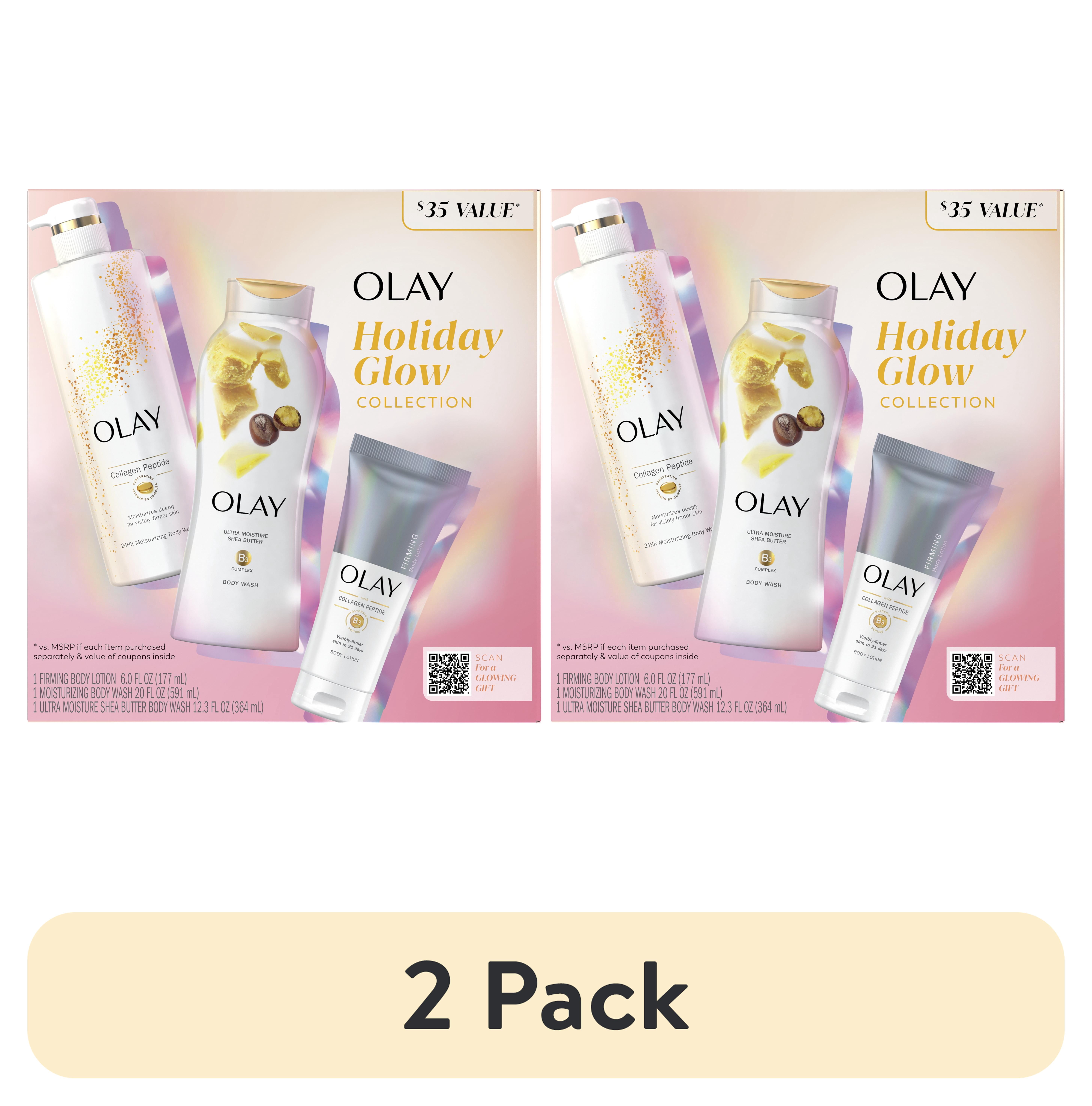 (2 pack) Olay Glow Holiday Gift Pack with 2 Body Washes and Hand and Body Lotion