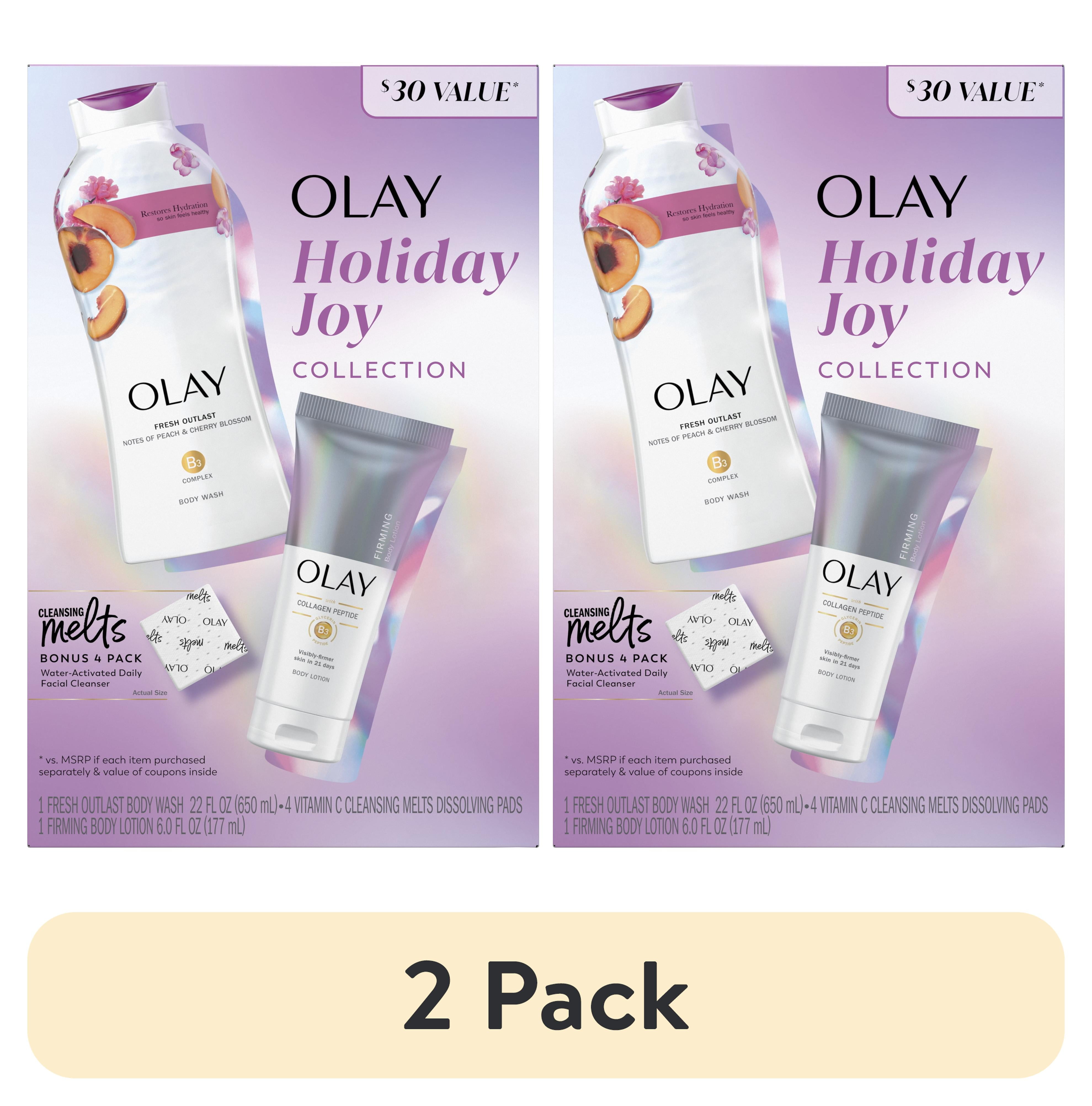 (2 pack) Olay Joy Holiday Gift Pack with Body Wash, Hand and Body Lotion, and Cleansing Melts