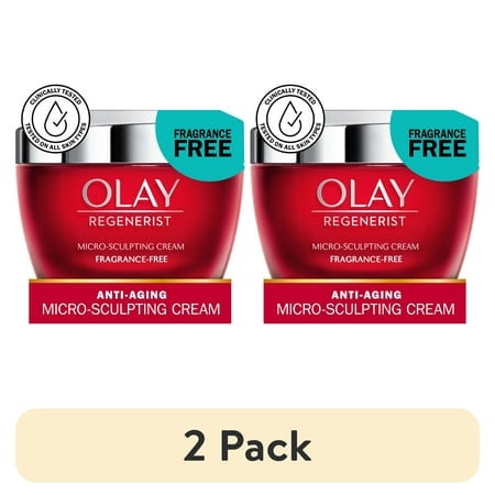 (2 pack) OLAY REGENERIST Anti-Aging Face Cream, Firming Moisturizer with Triple Collagen Peptide & Niacinamide, 1.7 oz