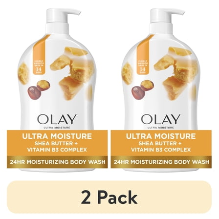 (2 pack) Olay Ultra Moisture Body Wash with Shea Butter, 33 fl oz