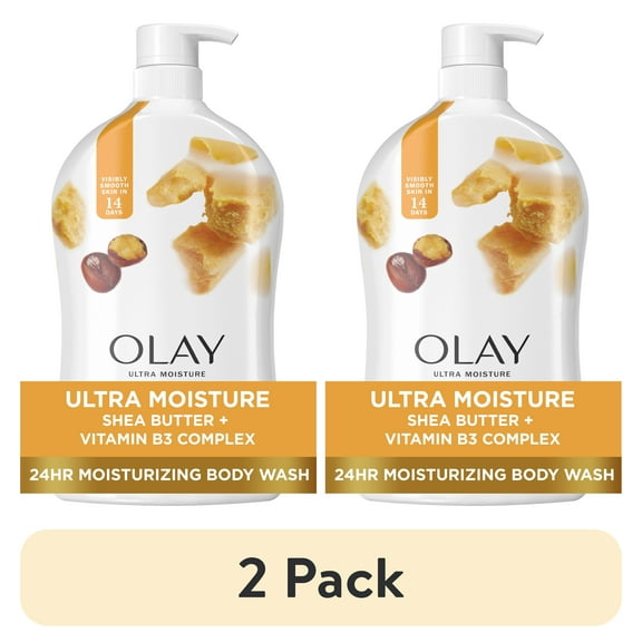 (2 pack) Olay Ultra Moisture Body Wash with Shea Butter, 33 fl oz