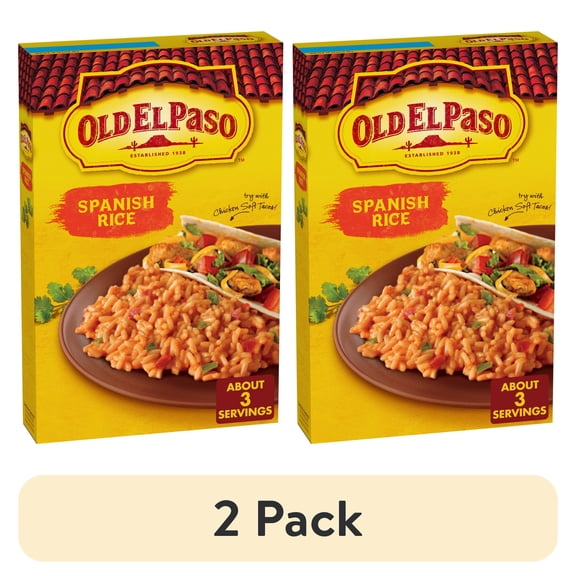 (2 pack) Old El Paso Spanish Style Rice Mix, Side Dish, 7.6 oz