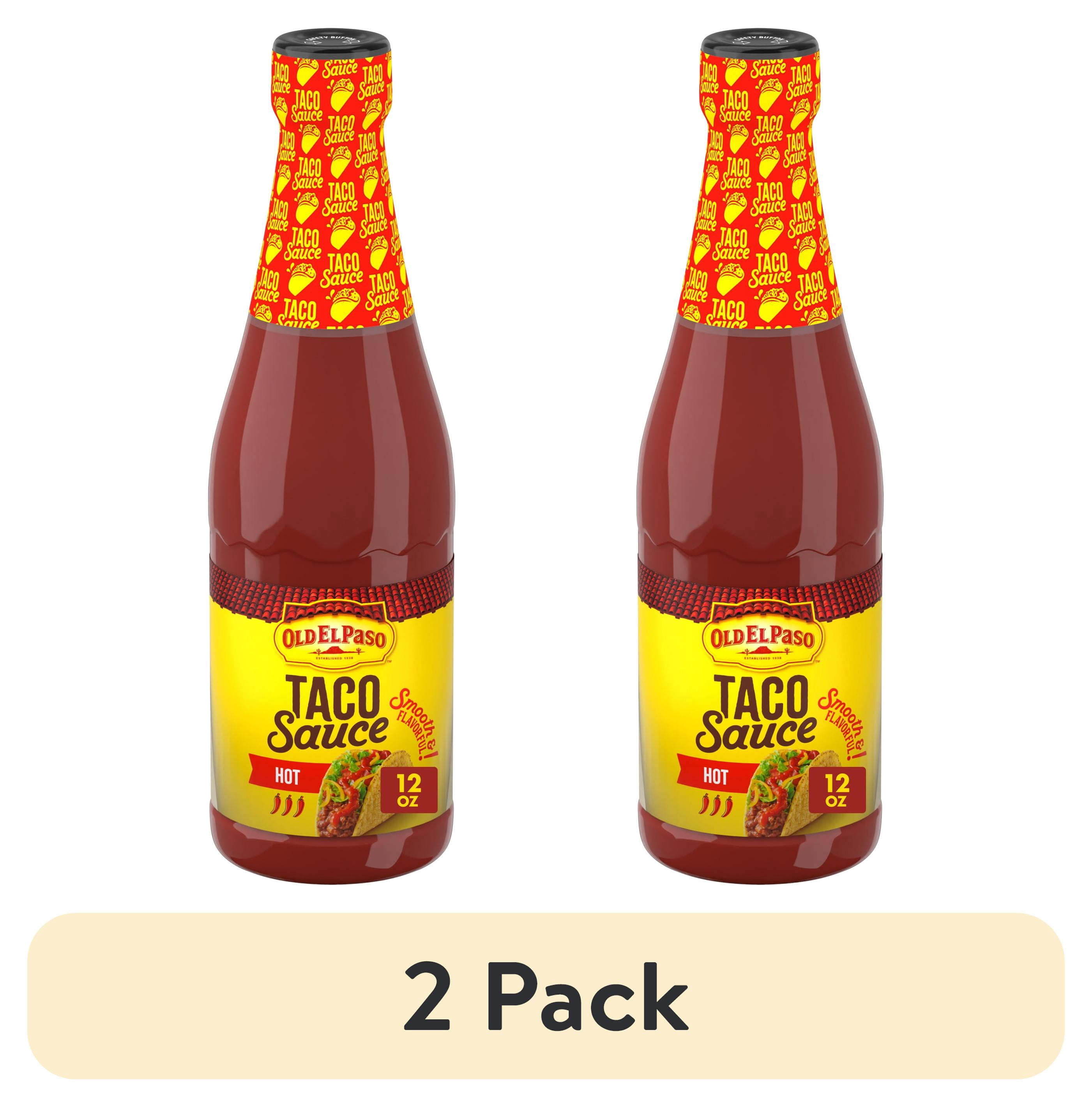(2 pack) Old El Paso Taco and Enchilada Sauce, Hot, Meal Prep, 12 oz