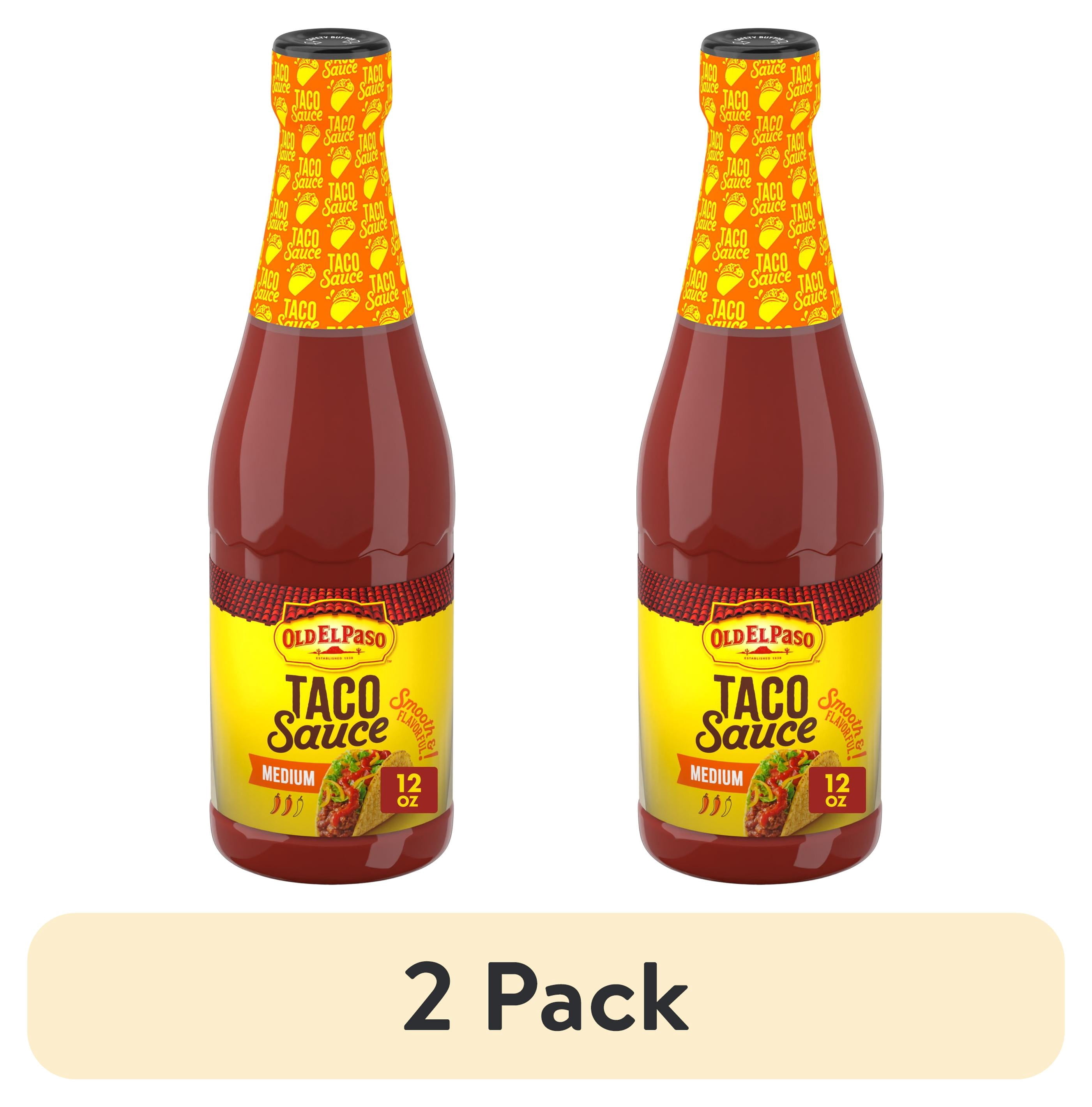 (2 pack) Old El Paso Taco and Enchilada Sauce, Medium, Meal Prep, 12 oz