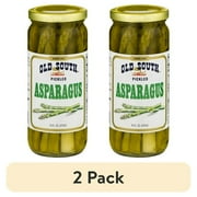 (2 pack) Old South Pickled Asparagus Spears, Shelf-Stable, 16 oz Jar