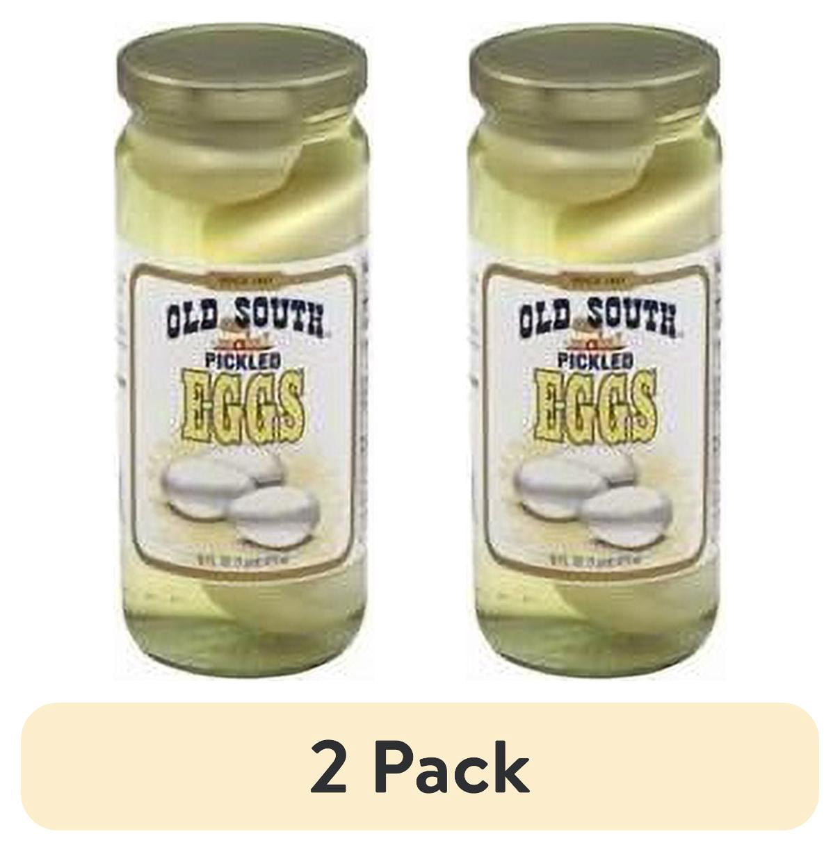 (2 pack) Old South Pickled Eggs, Whole, Mild, Shelf Stable Jar, 16 fl oz