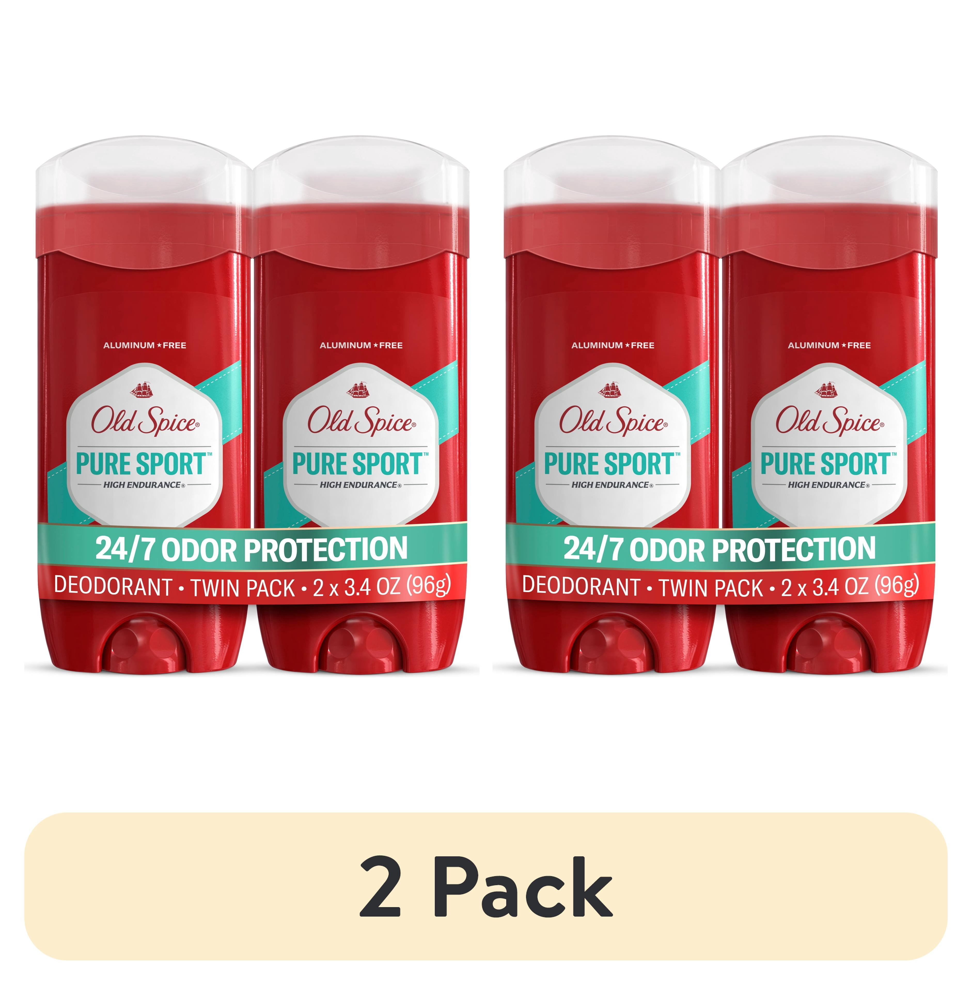 (2 pack) Old Spice Deodorant for Men, Aluminum Free, Pure Sport, 24/7 Odor Protection, 3.4 oz, 2-Pack