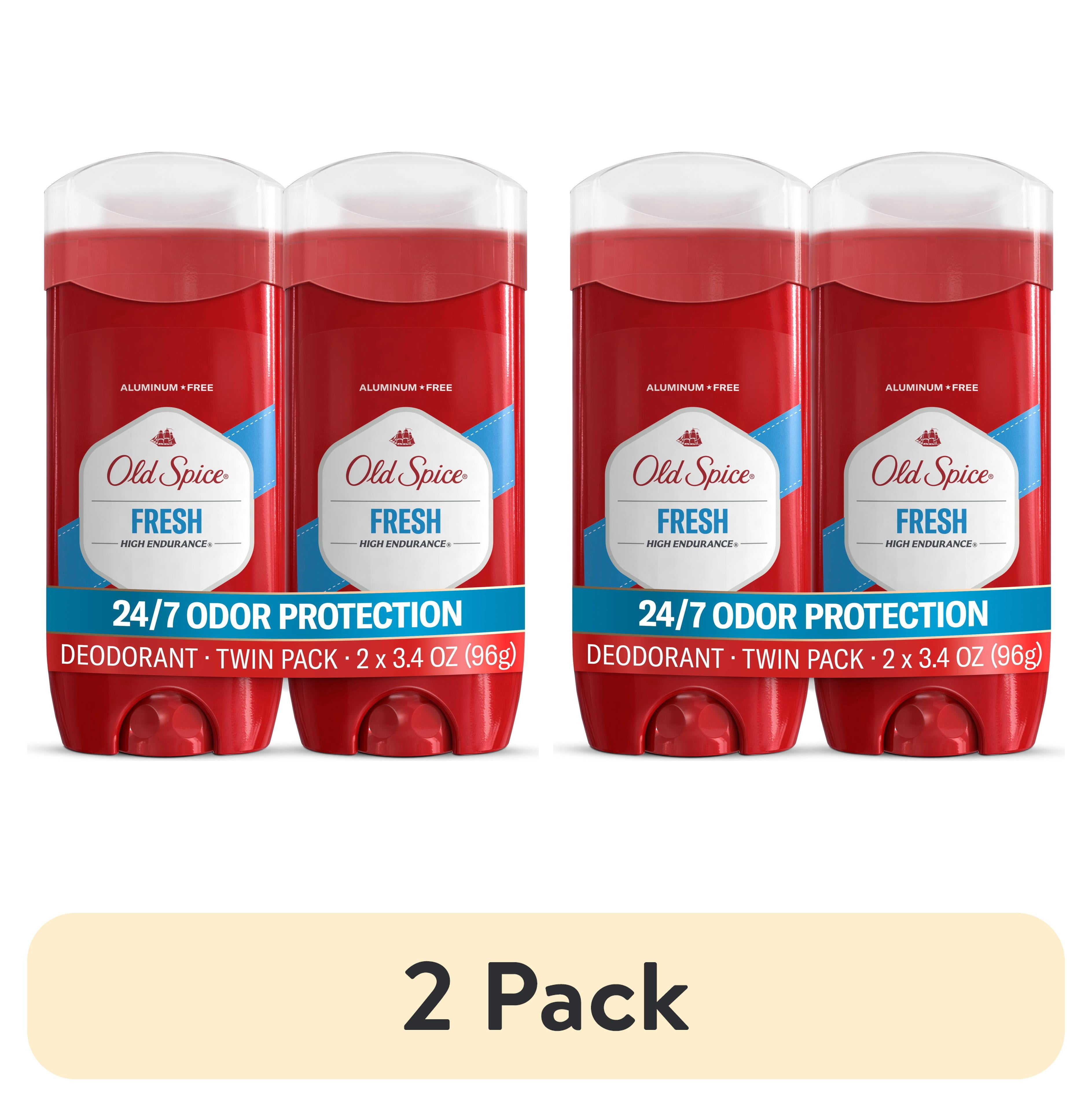 (2 pack) Old Spice Deodorant for Men, Aluminum Free, Fresh, 24/7 Odor Protection, 3.4 oz, 2-Pack