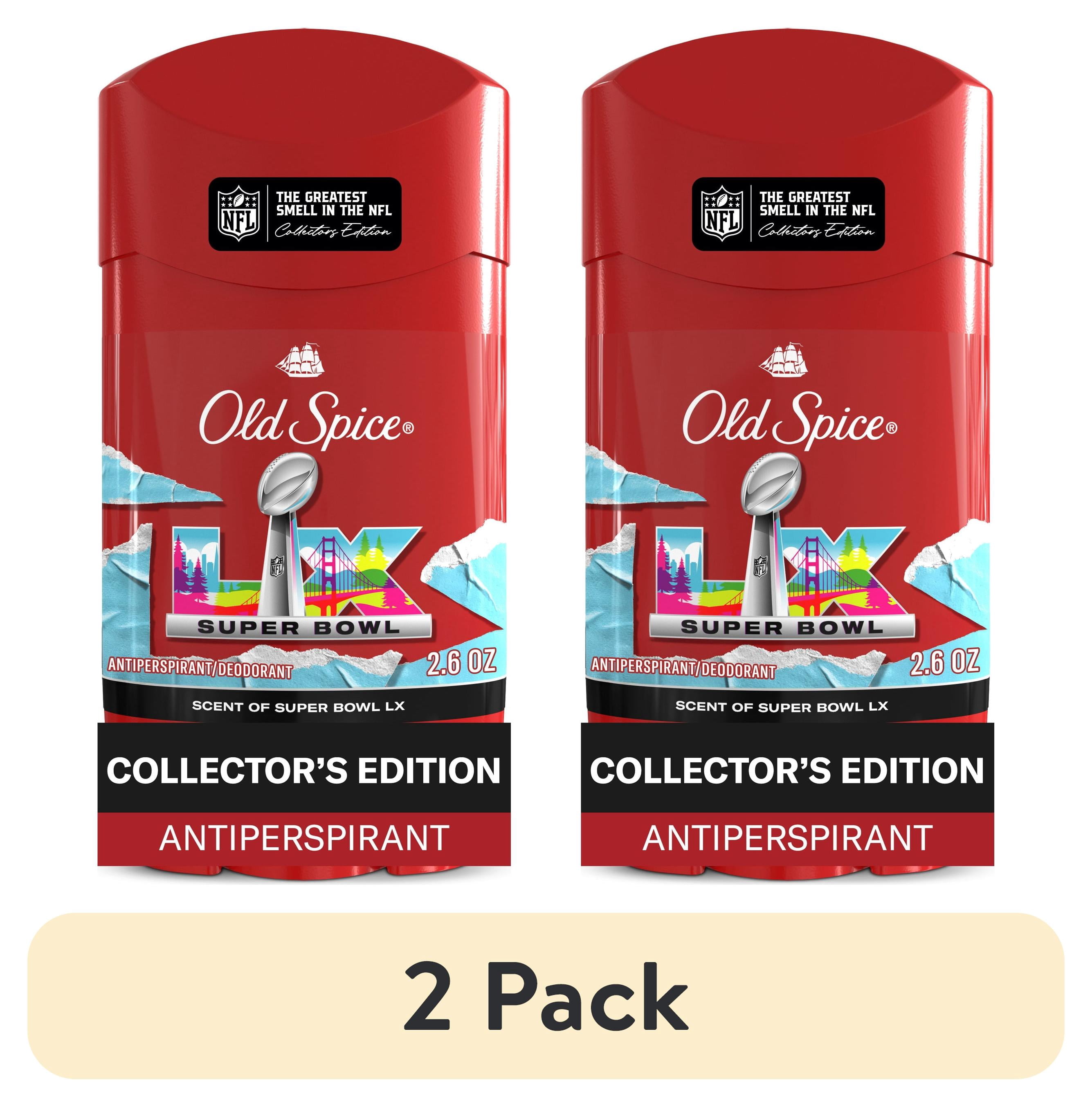 (2 pack) Old Spice Antiperspirant, Super Bowl LX, 2.6oz
