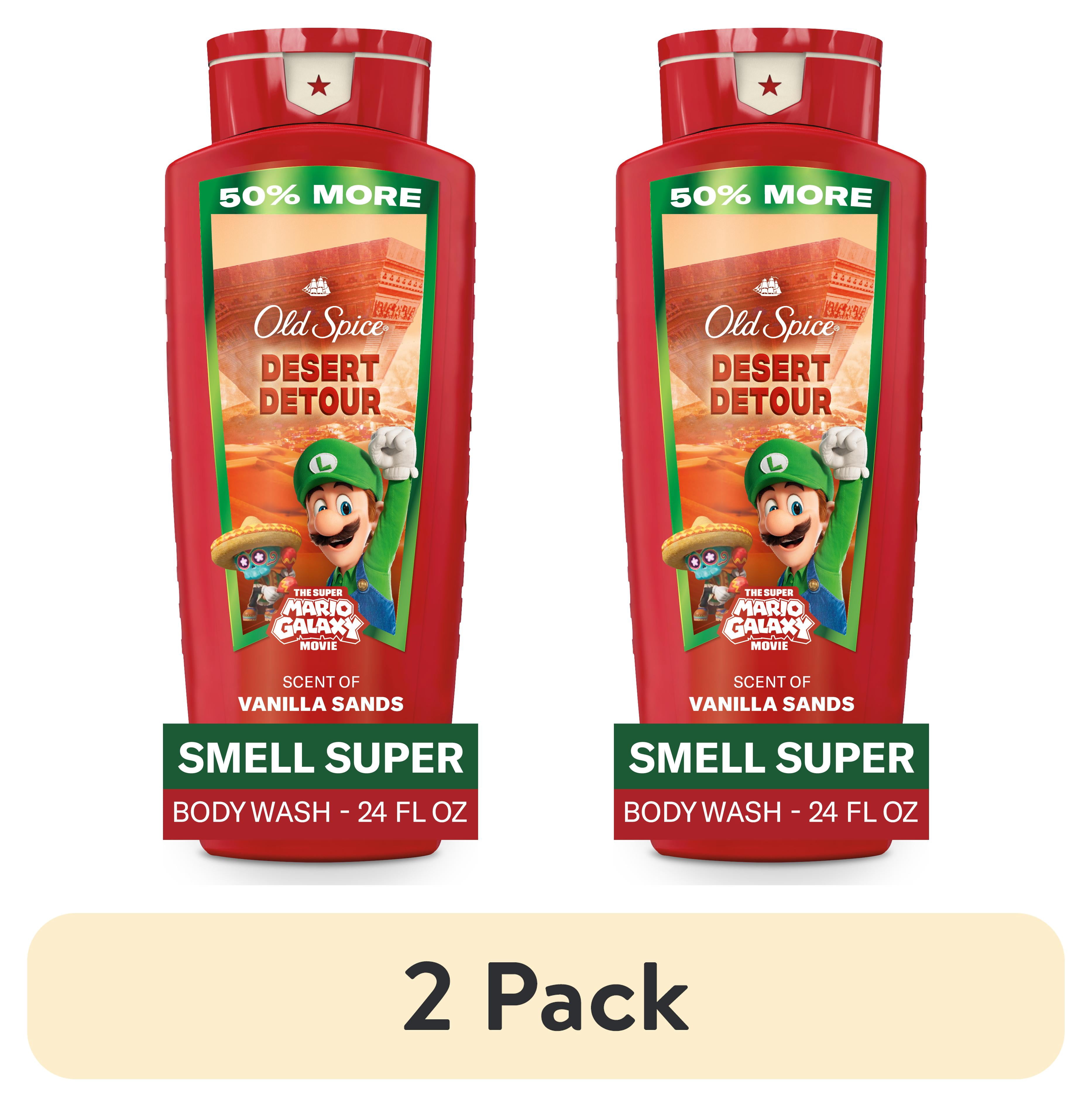 (2 pack) Old Spice Body Wash for Men, Desert Detour, Old Spice x The Super Mario Galaxy Movie, 24 fl oz