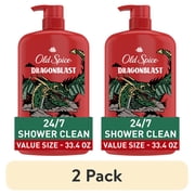2 pack Old Spice Body Wash for Men, Dragonblast, Long Lasting Lather, All Skin Types, 33.4 oz