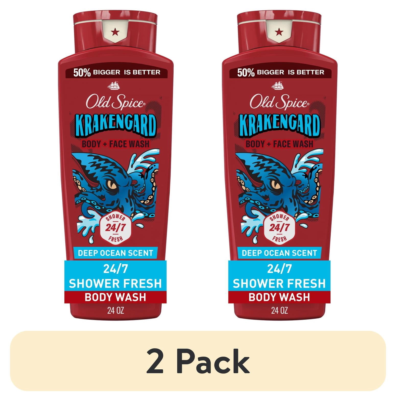 (2 pack) Old Spice Body Wash for Men, Krakengard, Long Lasting Lather, 21 fl oz