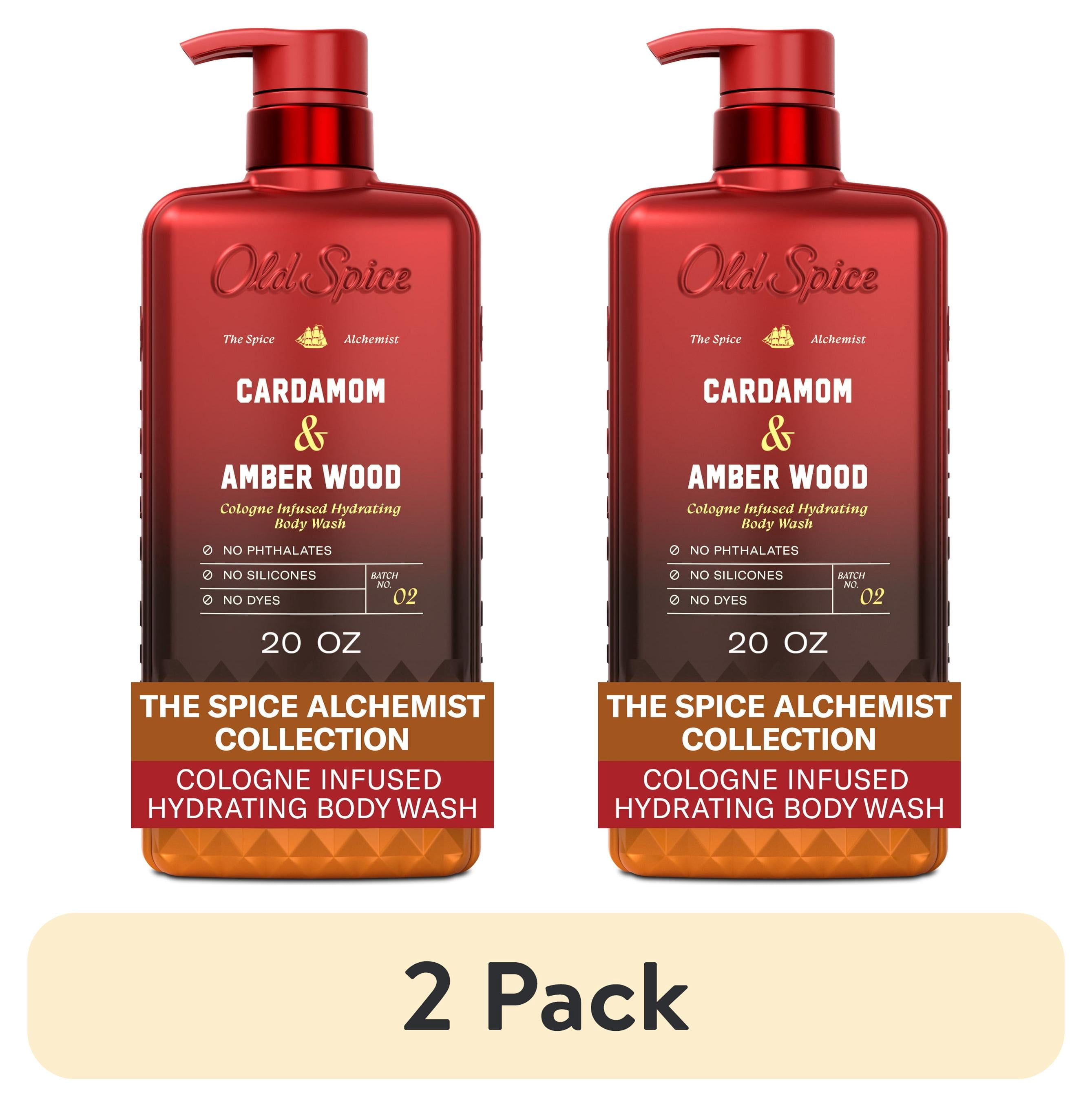 (2 pack) Old Spice Body Wash for Men, The Spice Alchemist Collection, Cardamom and Amber Wood, 20oz