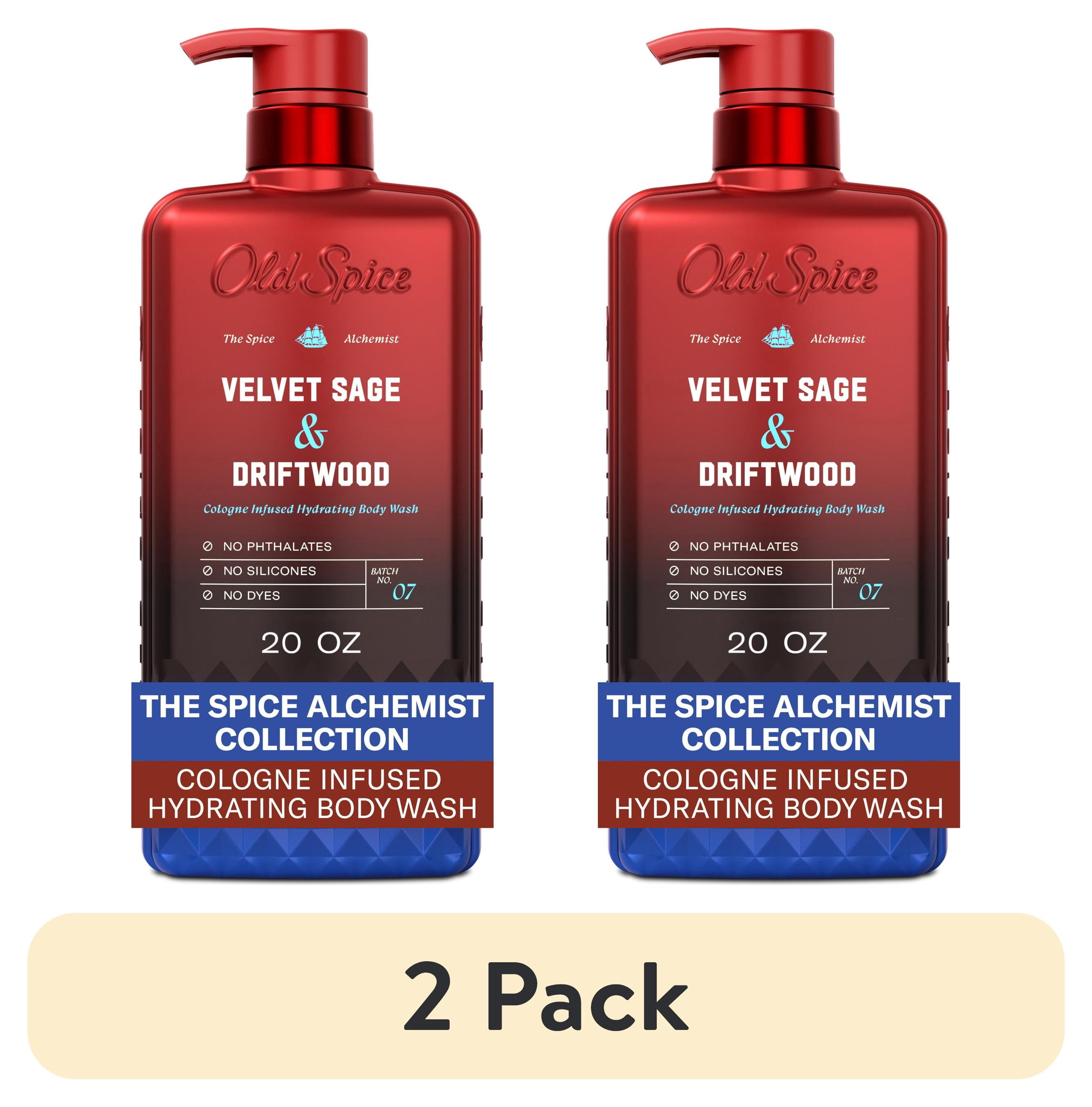 (2 pack) Old Spice Body Wash for Men, The Spice Alchemist Collection, Velvet Sage and Driftwood, 20oz