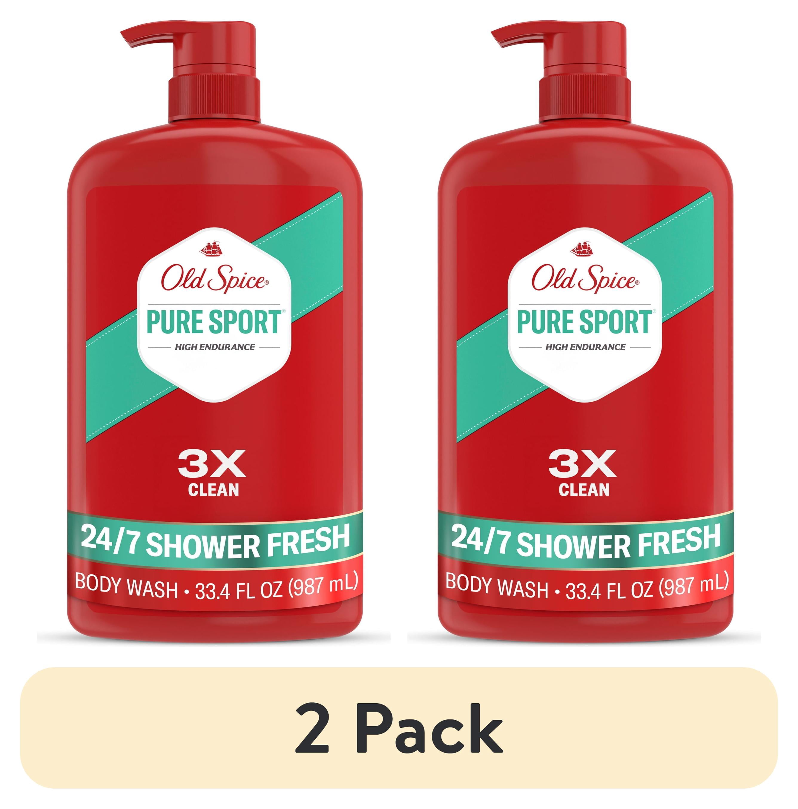 (2 pack) Old Spice Body Wash for Men, Pure Sport, 24/7 Shower Fresh, 33.4 fl oz