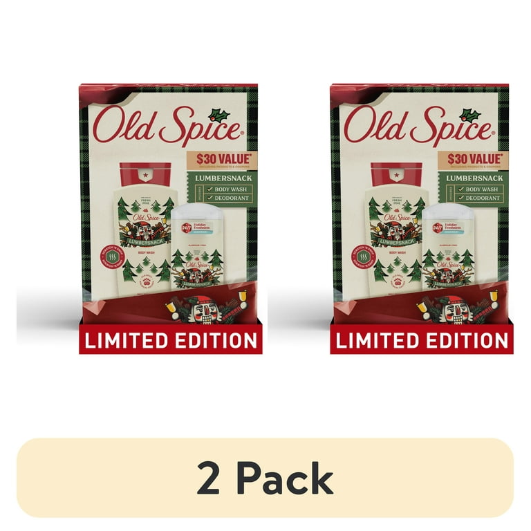 2 pack) ($30 Value) Old Spice Holiday Gift Pack for Men