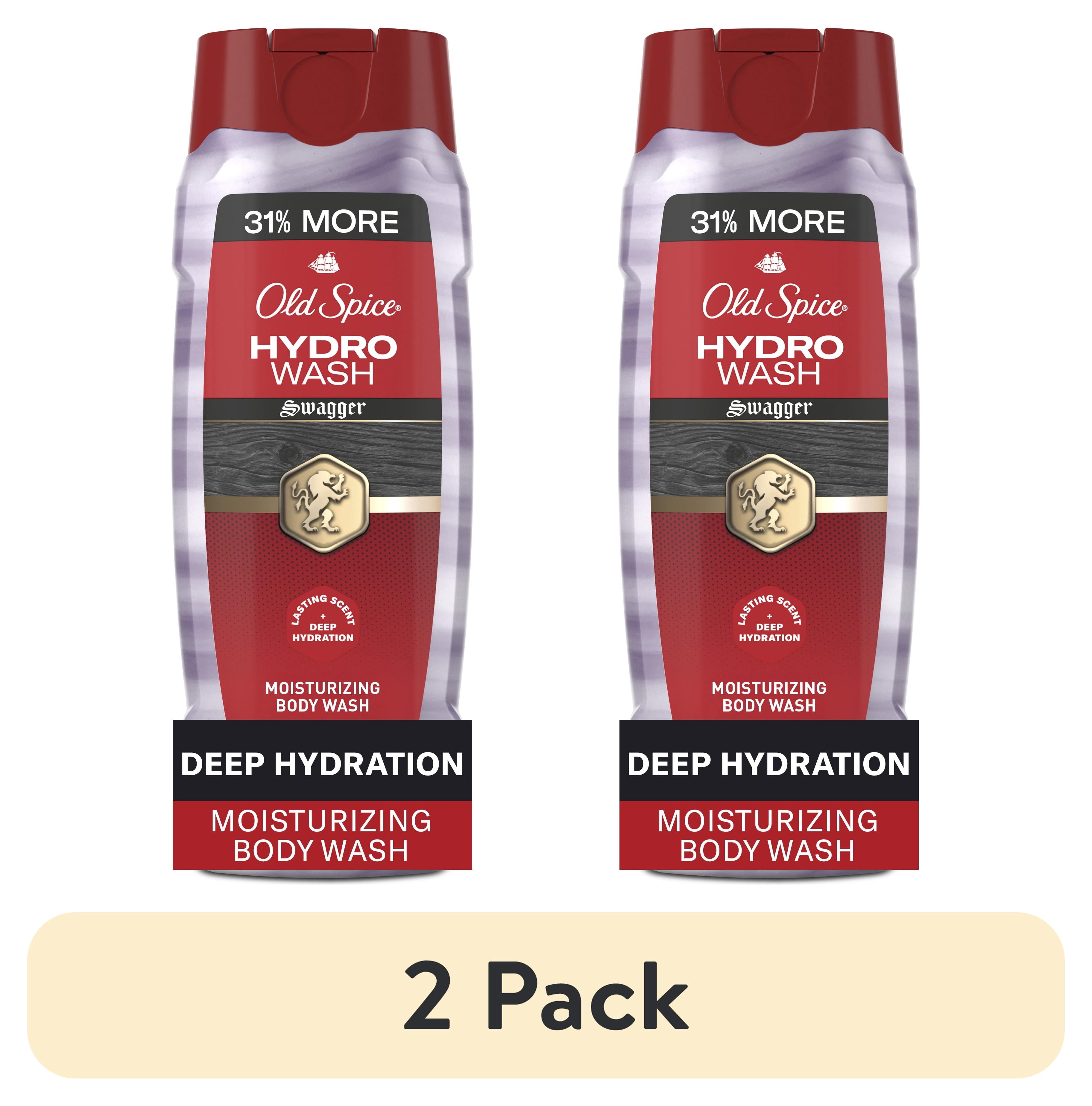 (2 pack) Old Spice Men's Body Wash Moisturizing Hydro Wash, Swagger Scent, 21 fl oz