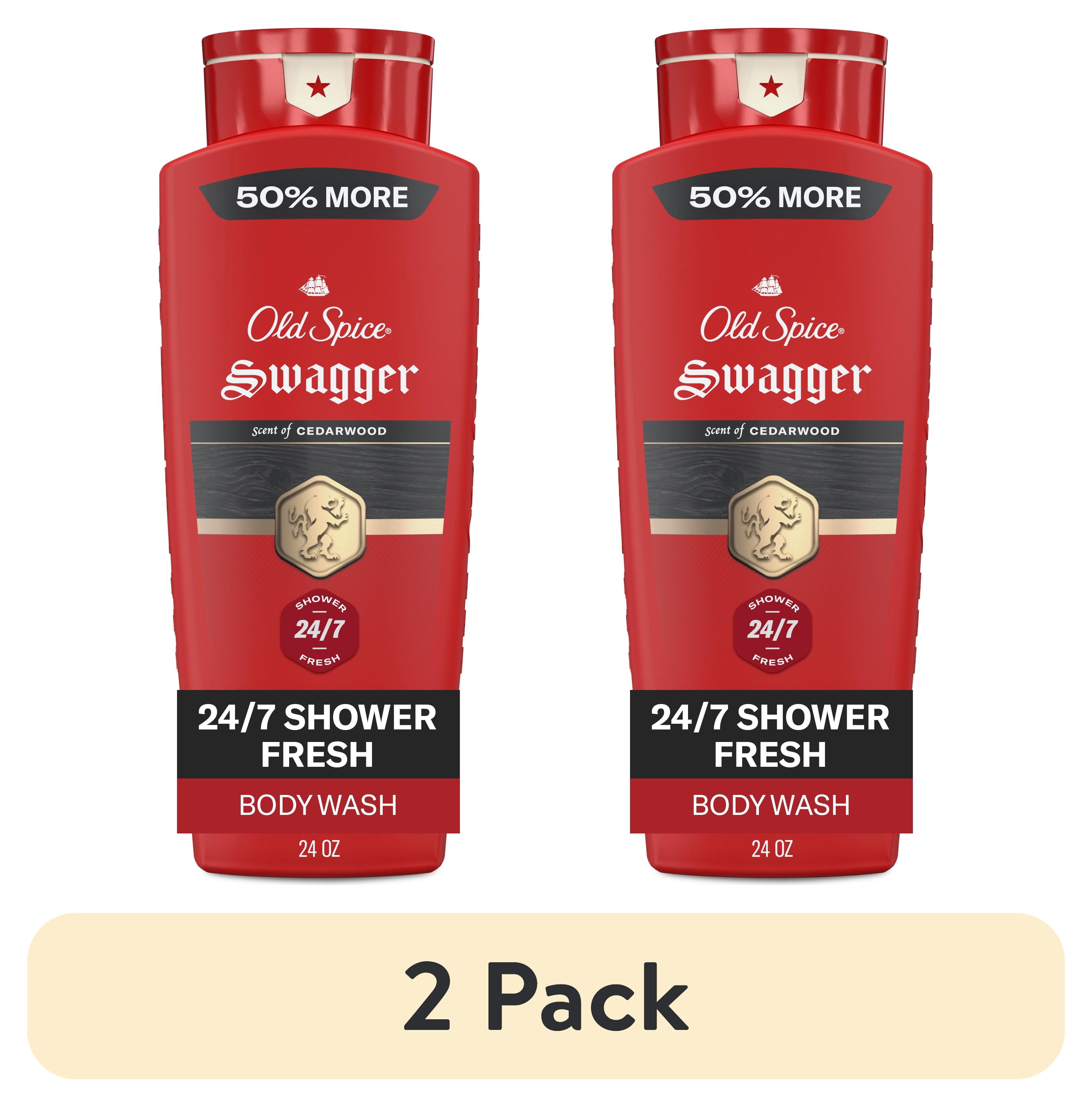 (2 pack) Old Spice Men's Body Wash, Swagger Cedarwood Scent, 24 fl oz