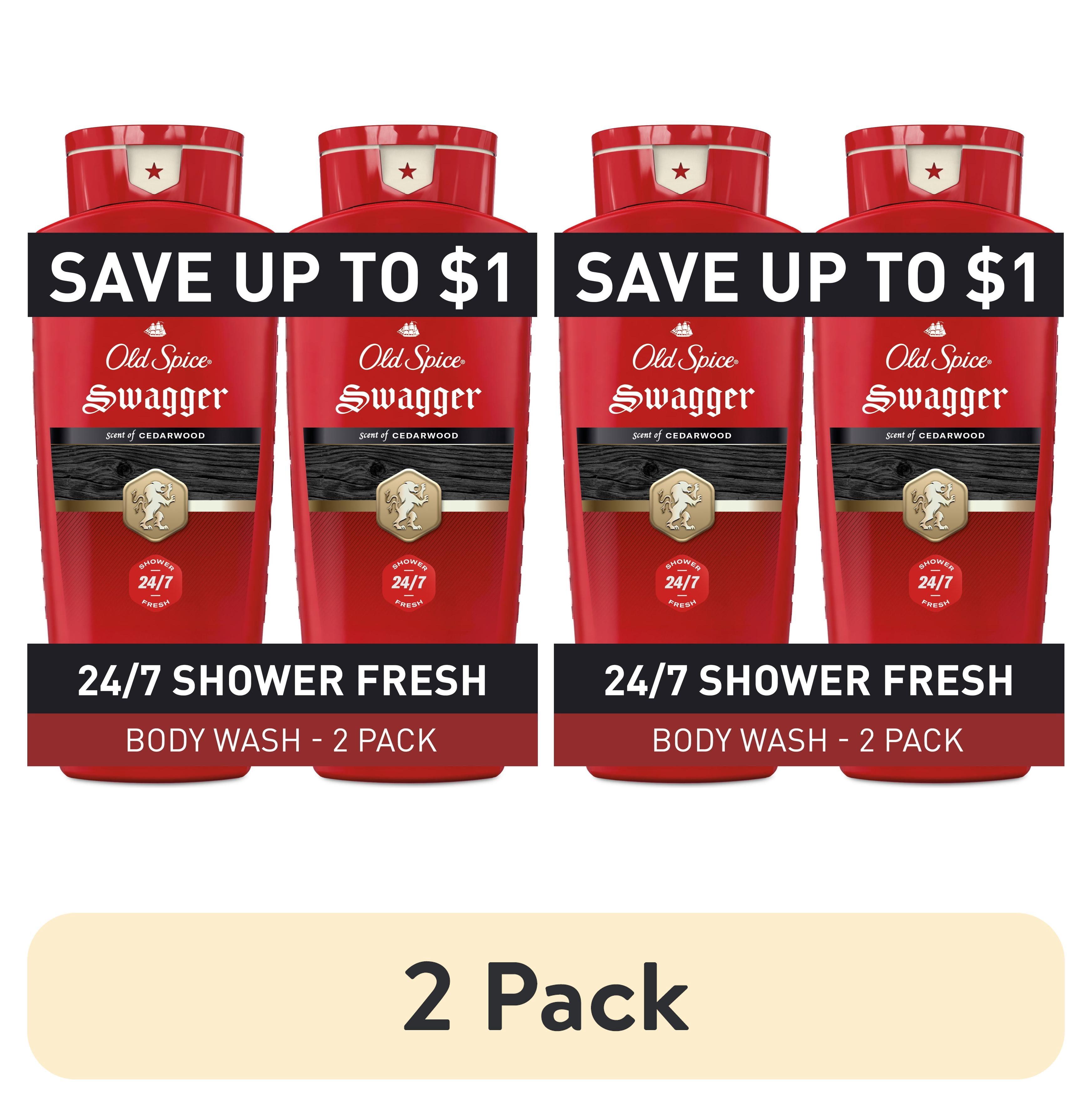 (2 pack) Old Spice Red Collection Body Wash for Men, Swagger Scent, Twin Pack (2x24oz / 709ml)