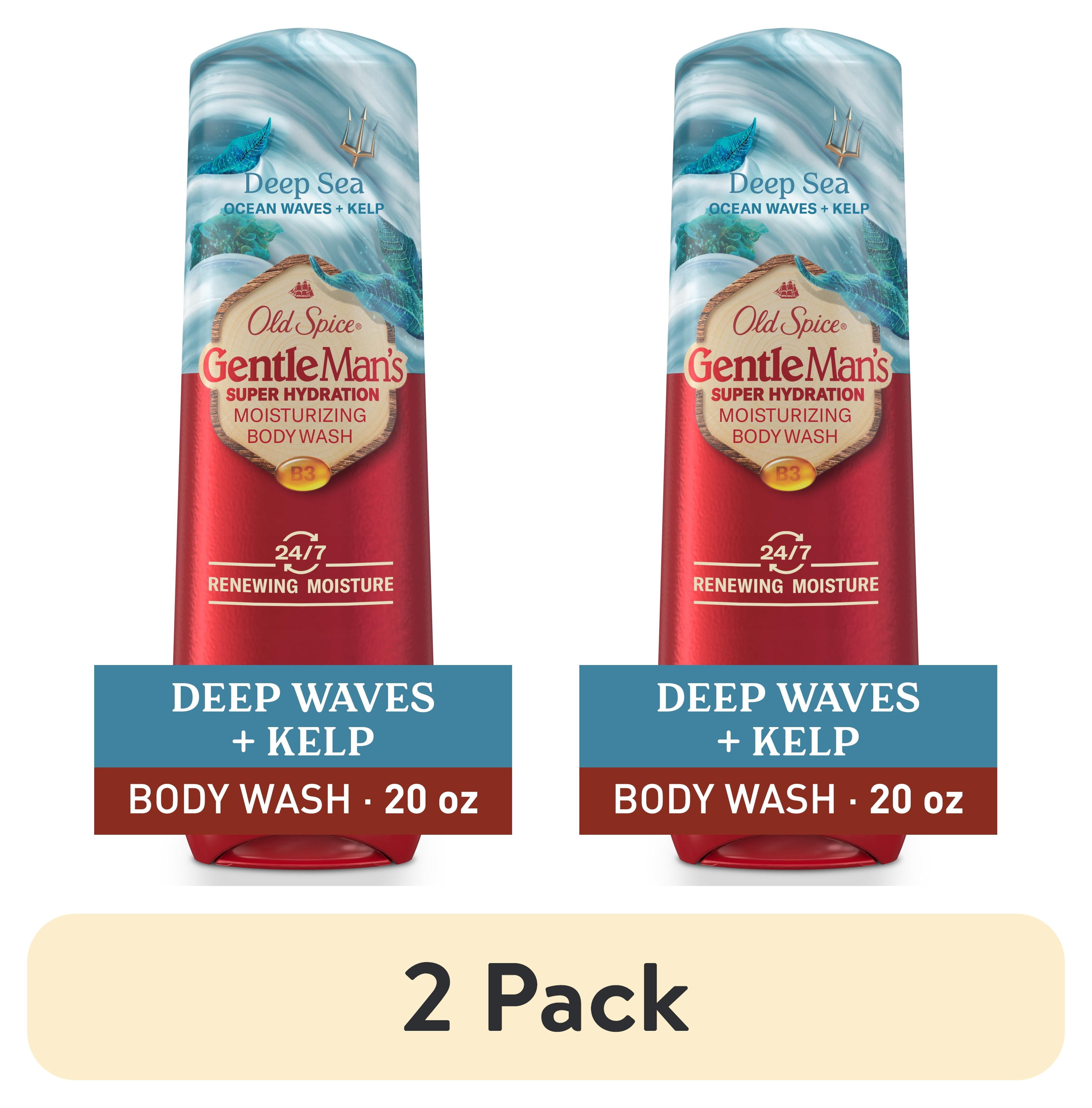 (2 pack) Old Spice Super Hydration Men's Deep Sea Body Wash 24/7 Renewing Moisture 20g