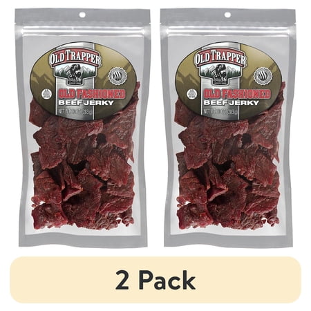 (2 pack) Old Trapper Naturally Smoked Original Old Fashioned Beef Jerky 10oz Resealable Bag