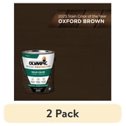 2 pack Olympic Wood Protector Oxford Brown Solid Exterior Wood Stain and Sealer, 1 Gallon