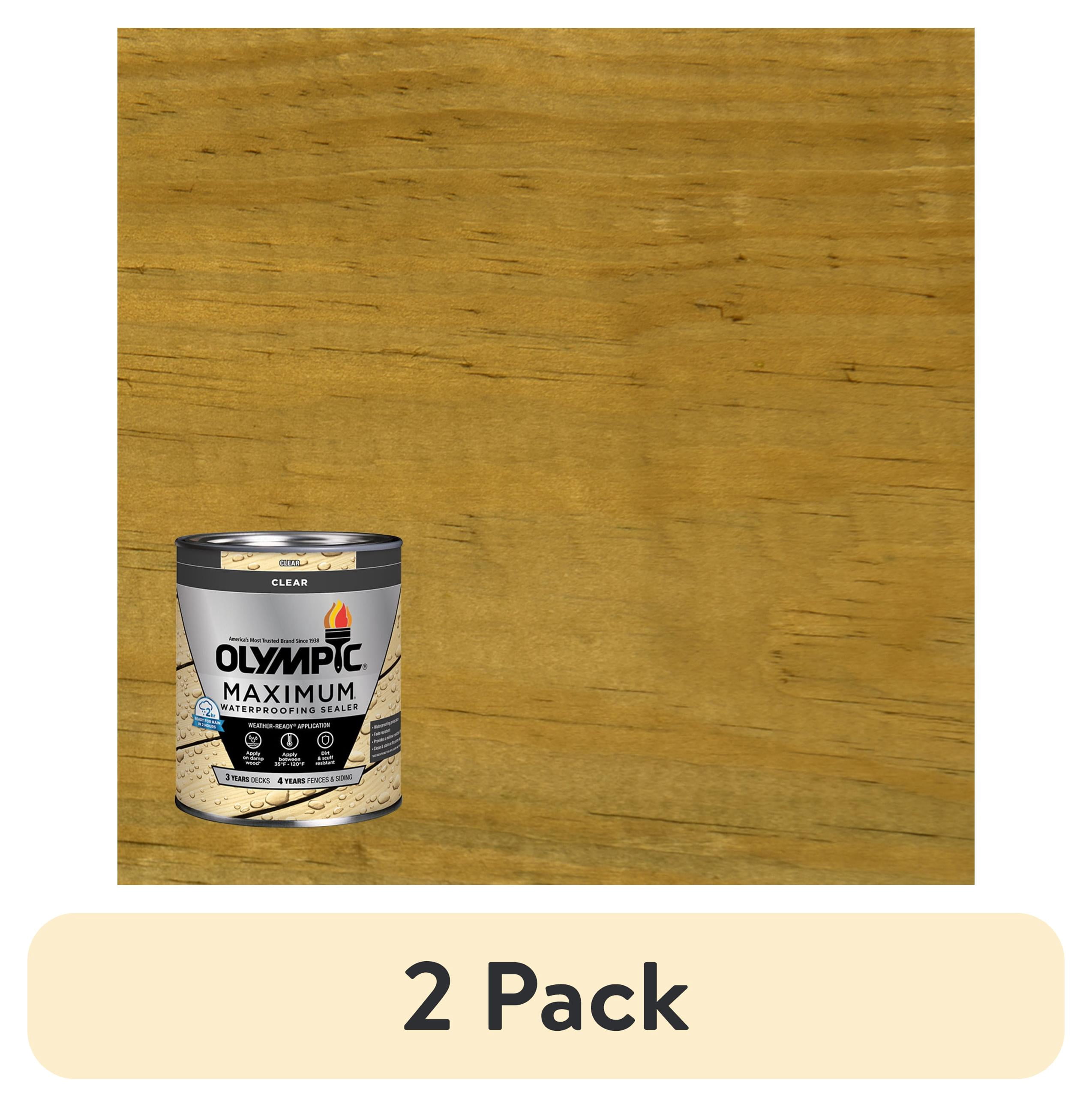 (2 pack) Olympic Maximum 1 Quart Clear Exterior Waterproofing Sealer Low VOC
