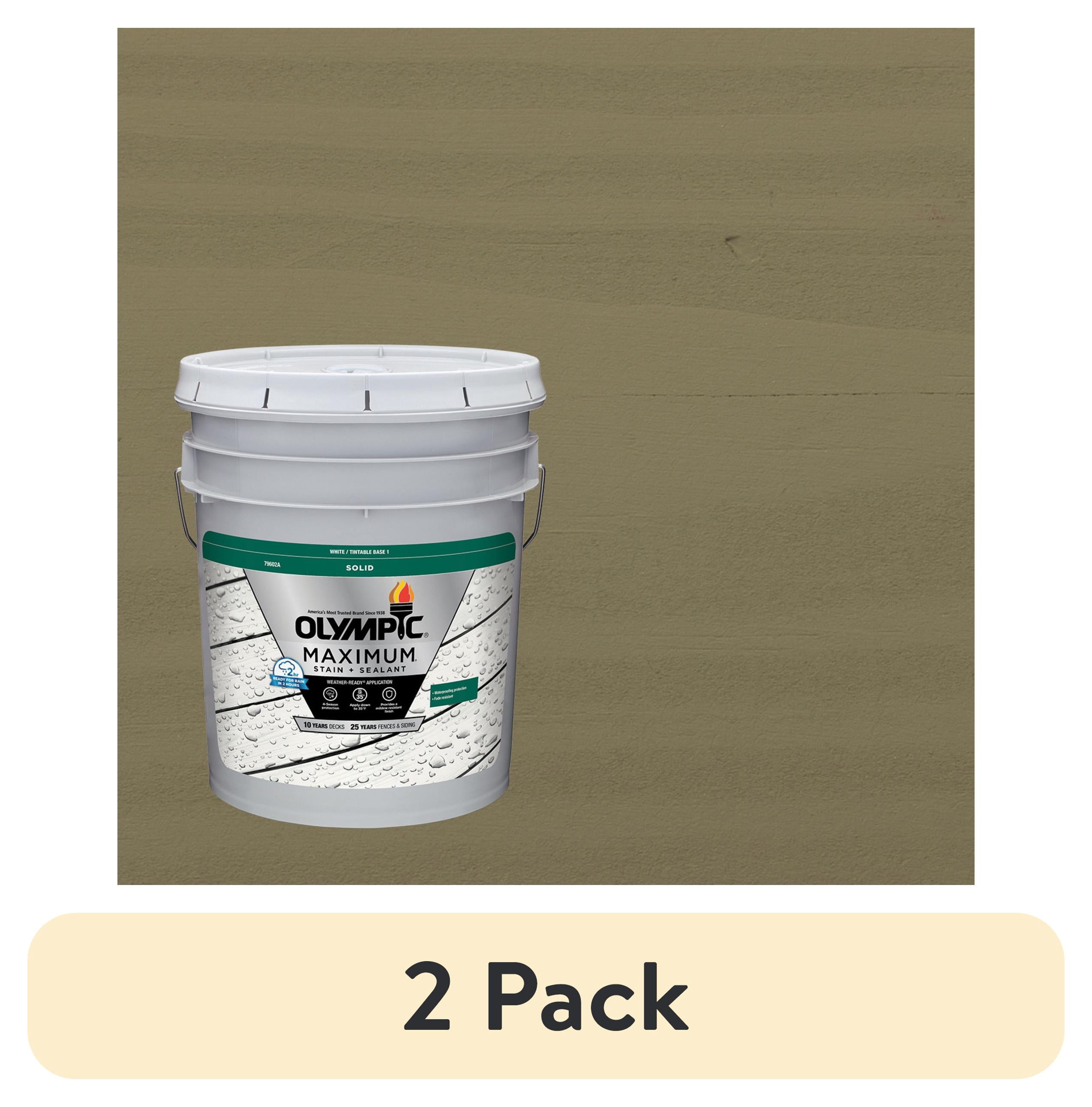 (2 pack) Olympic Maximum 5 Gallons SC-1027 Drift Solid Color Exterior Stain and Sealer in One