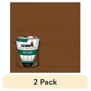 2 pack Olympic Wood Protector Cedar Solid Exterior Wood Stain and Sealer, 1 Gallon