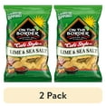 thumbnail image 1 of (2 pack) On The Border Lime & Sea Salt Cafe Style Tortilla Chips, 13oz Bag, 1 of 8