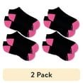 thumbnail image 1 of (2 pack) On the Go Women's Low Cut Socks (Black Pink Heel Toe, 2 Pair), 1 of 5