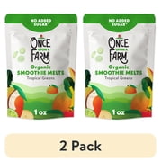 (2 pack) Once Upon a Farm Organic Smoothie Melts, Tropical Greens, 1oz Bag