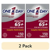 2 pack One A Day Proactive 65+ Multivitamin Tablets for Men and Women, 150ct