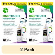(2 pack) OneTouch Verio Reflect® Value Blood Glucose Meter