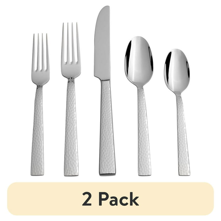 2 pack) Oneida Monoa 20-Piece Stainless Steel Flatware Set