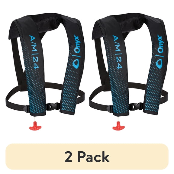 (2 pack) Onyx A/M-24 Inflatable Life Jacket, Unisex