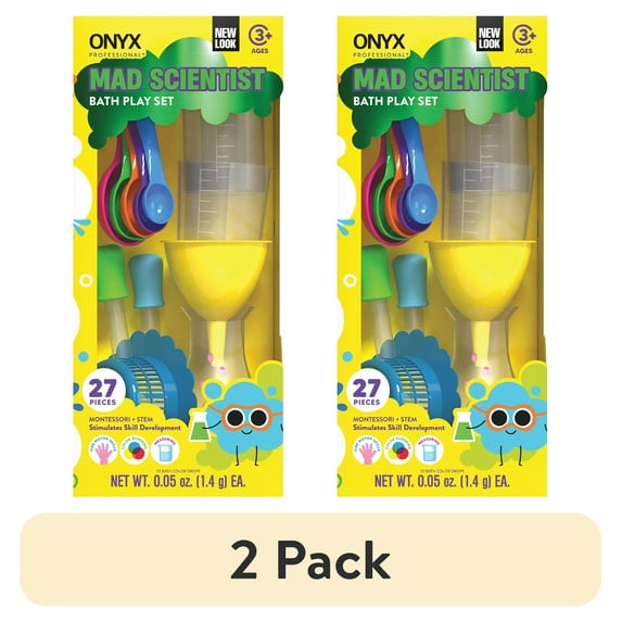 (2 pack) Onyx Professional Mad Scientist Kit, Kids Bath Play Set, For Kids of all ages.